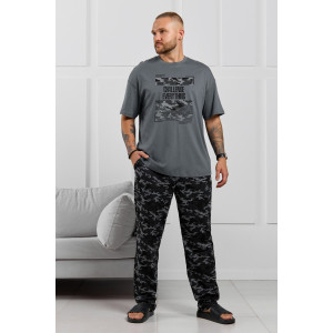 Костюм двойка мужской "Экипаж-3" кулирка (р-ры: 48-58) графитовый