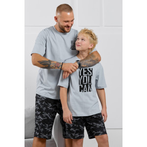 Костюм двойка мужской "Экипаж-4" кулирка (р-ры: 48-58) светло-серый