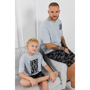 Костюм двойка мужской "Экипаж-4" кулирка (р-ры: 48-58) светло-серый