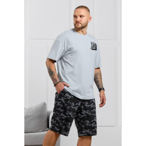 Костюм двойка мужской "Экипаж-4" кулирка (р-ры: 48-58) светло-серый