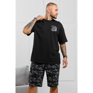 Костюм двойка мужской "Экипаж-4" кулирка (р-ры: 48-58) черный