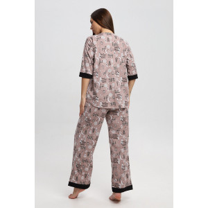 Пижама женская П3177 кулирка (р-ры: 48-62)