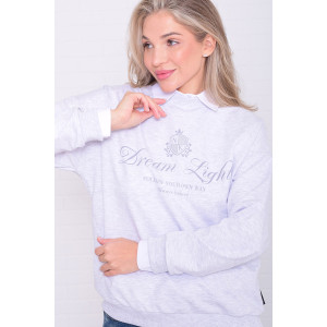 Джемпер женский 6221б футер 2-х нитка (р-ры: 42-56) белый