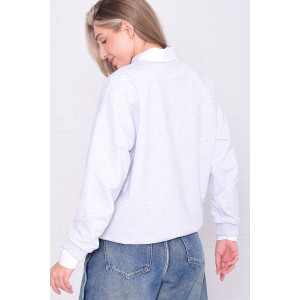 Джемпер женский 6221б футер 2-х нитка (р-ры: 42-56) белый