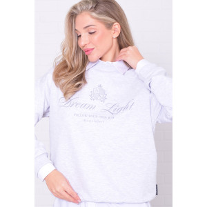 Джемпер женский 6221б футер 2-х нитка (р-ры: 42-56) белый