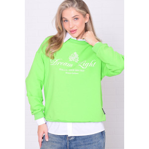 Джемпер женский 6221г футер 2-х нитка (р-ры: 42-56) авокадо