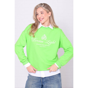 Джемпер женский 6221г футер 2-х нитка (р-ры: 42-56) авокадо