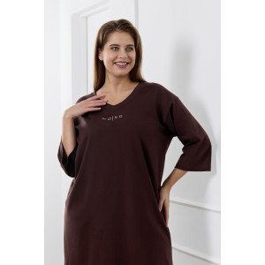 Туника женская "Сотерн" кулирка (р-ры: 48-58) шоколадный Туника женская "Сотерн" кулирка (р-ры: 48-58) шоколадный