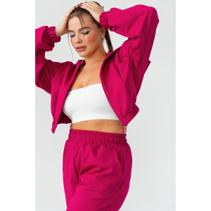 Костюм двойка женский КС-201ФР/ФКС футер 2-х нитка (р-ры: 42-52) фуксия