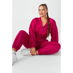 Костюм двойка женский КС-201ФР/ФКС футер 2-х нитка (р-ры: 42-52) фуксия