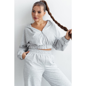 Костюм двойка женский КС-201ФР/ВССЕР футер 2-х нитка (р-ры: 42-52) светло-серый