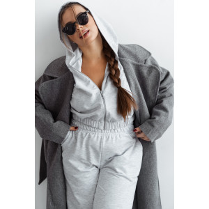 Костюм двойка женский КС-201ФР/ВССЕР футер 2-х нитка (р-ры: 42-52) светло-серый