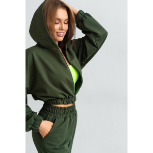 Костюм двойка женский КС-201ФР/ХАК футер 2-х нитка (р-ры: 42-52) хаки