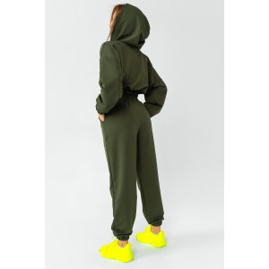 Костюм двойка женский КС-201ФР/ХАК футер 2-х нитка (р-ры: 42-52) хаки