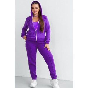 Костюм двойка женский КС-202КПТНЧ/ФИО капитоний с начёсом (р-ры: 48-58) фиолетовый Костюм двойка женский КС-202КПТНЧ/ФИО капитоний с начёсом (р-ры: 48-58) фиолетовый