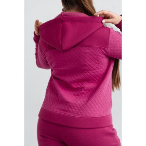 Костюм двойка женский КС-202КПТНЧ/МАЛ капитоний с начёсом (р-ры: 48-58) малина