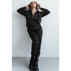 Костюм двойка женский КС-079КПТ/ЧЕР капитоний (р-ры: 44-58) черный Костюм двойка женский КС-079КПТ/ЧЕР капитоний (р-ры: 44-58) черный