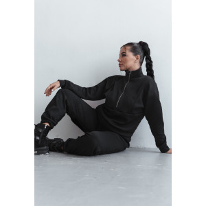 Костюм двойка женский КС-079КПТ/ЧЕР капитоний (р-ры: 44-58) черный Костюм двойка женский КС-079КПТ/ЧЕР капитоний (р-ры: 44-58) черный