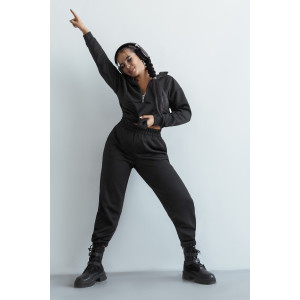 Костюм двойка женский КС-079КПТ/ЧЕР капитоний (р-ры: 44-58) черный Костюм двойка женский КС-079КПТ/ЧЕР капитоний (р-ры: 44-58) черный