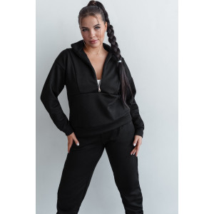 Костюм двойка женский КС-079КПТ/ЧЕР капитоний (р-ры: 44-58) черный Костюм двойка женский КС-079КПТ/ЧЕР капитоний (р-ры: 44-58) черный