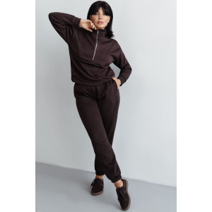 Костюм двойка женский КС-079КПТ/ШОК капитоний (р-ры: 44-58) шоколад