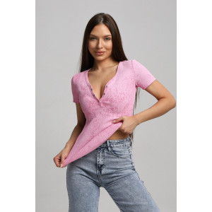 Футболка женская Ф004 кашкорсе (р-ры: 42-52) розовый