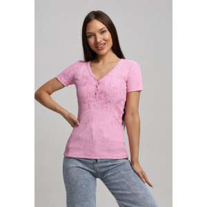 Футболка женская Ф004 кашкорсе (р-ры: 42-52) розовый