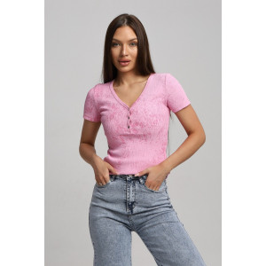 Футболка женская Ф004 кашкорсе (р-ры: 42-52) розовый