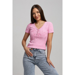 Футболка женская Ф004 кашкорсе (р-ры: 42-52) розовый