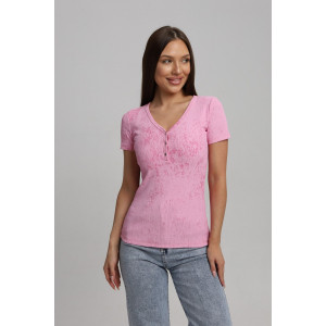 Футболка женская Ф004 кашкорсе (р-ры: 42-52) розовый