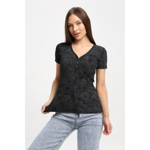 Футболка женская Ф004 кашкорсе (р-ры: 42-52) темно-серый