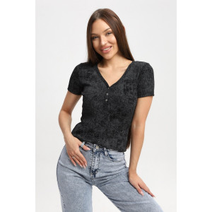 Футболка женская Ф004 кашкорсе (р-ры: 42-52) темно-серый