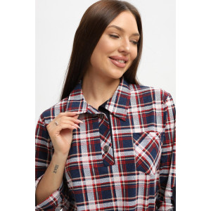 Туника женская 567 кулирка (р-ры: 48-66) синий-белый