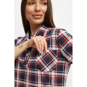 Туника женская 567 кулирка (р-ры: 48-66) синий-белый