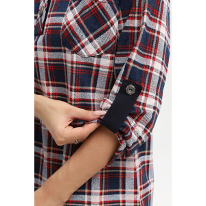 Туника женская 567 кулирка (р-ры: 48-66) синий-белый