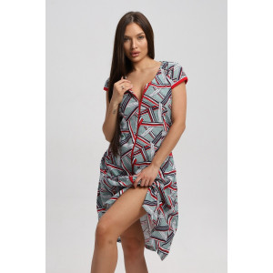 Халат женский 021 кулирка (р-ры: 48-62) зеленый-красный Халат женский 021 кулирка (р-ры: 48-62) зеленый-красный