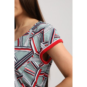 Халат женский 021 кулирка (р-ры: 48-62) зеленый-красный Халат женский 021 кулирка (р-ры: 48-62) зеленый-красный