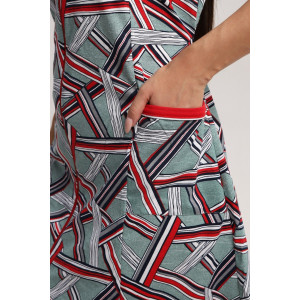 Халат женский 021 кулирка (р-ры: 48-62) зеленый-красный Халат женский 021 кулирка (р-ры: 48-62) зеленый-красный