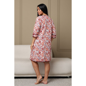 Халат женский 417 капитоний (р-ры: 48-62) бордовый-огурцы Халат женский 417 капитоний (р-ры: 48-62) бордовый-огурцы