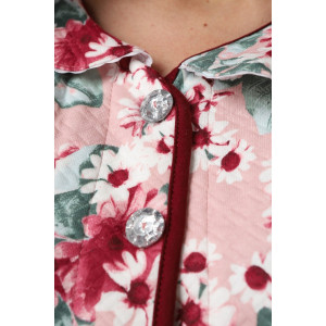 Халат женский 405 капитоний (р-ры: 46-58) розовый-бордовый Халат женский 405 капитоний (р-ры: 46-58) розовый-бордовый