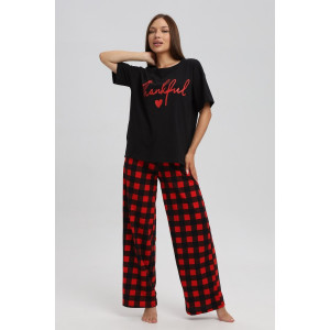 Костюм двойка женский 724 кулирка (р-ры: 44-54) красный-синий-клетка Костюм двойка женский 724 кулирка (р-ры: 44-54) красный-синий-клетка