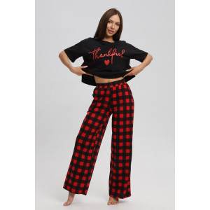 Костюм двойка женский 724 кулирка (р-ры: 44-54) красный-синий-клетка Костюм двойка женский 724 кулирка (р-ры: 44-54) красный-синий-клетка