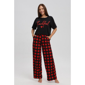 Костюм двойка женский 724 кулирка (р-ры: 44-54) красный-синий-клетка Костюм двойка женский 724 кулирка (р-ры: 44-54) красный-синий-клетка