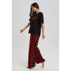 Костюм двойка женский 724 кулирка (р-ры: 44-54) красный-синий-клетка Костюм двойка женский 724 кулирка (р-ры: 44-54) красный-синий-клетка