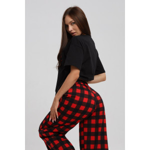 Костюм двойка женский 724 кулирка (р-ры: 44-54) красный-синий-клетка Костюм двойка женский 724 кулирка (р-ры: 44-54) красный-синий-клетка