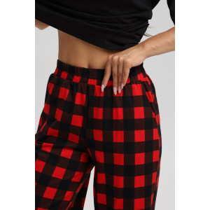 Костюм двойка женский 724 кулирка (р-ры: 44-54) красный-синий-клетка Костюм двойка женский 724 кулирка (р-ры: 44-54) красный-синий-клетка