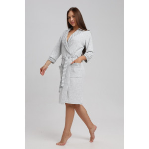 Халат женский 312 махра (р-ры: 46-58) серый-темно-серый Халат женский 312 махра (р-ры: 46-58) серый-темно-серый