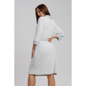 Халат женский 312 махра (р-ры: 46-58) серый-темно-серый Халат женский 312 махра (р-ры: 46-58) серый-темно-серый