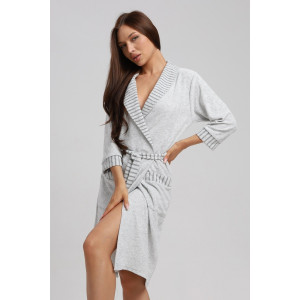 Халат женский 312 махра (р-ры: 46-58) серый-темно-серый Халат женский 312 махра (р-ры: 46-58) серый-темно-серый