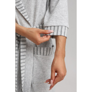 Халат женский 312 махра (р-ры: 46-58) серый-темно-серый Халат женский 312 махра (р-ры: 46-58) серый-темно-серый